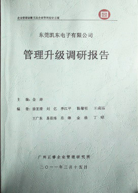 2011年3月15日，正睿咨詢專家向凱東決策層陳述調(diào)研報(bào)告